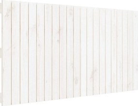 vidaXL Tăblie de pat pentru perete, alb, 127,5x3x60 cm, lemn masiv pin