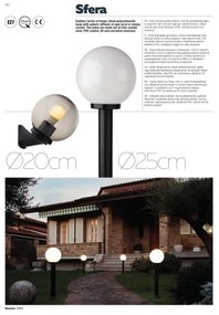 Aplică de exterior SFERA 1xE27/42W/230V IP44 albă Redo 9873