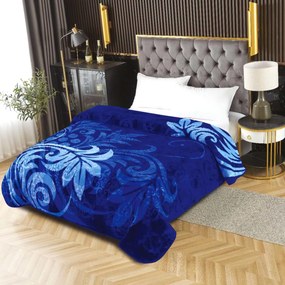 Pătură Cocolino gofrată 3D, albastru royal, 200x240 cm, 2,2 kg, PGU202