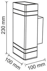 Aplică de exterior GILBERT 2xGU10/10W/230V IP44
