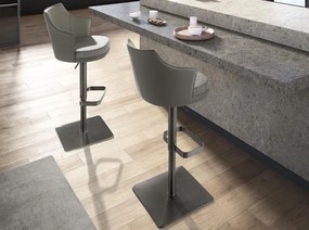 Scaun de bar pivotant cu inaltime reglabila Stool gri