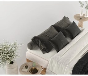 Pat boxspring bej/în culoare naturală cu spațiu de depozitare 180x200 cm Faro – Maison de Rêve