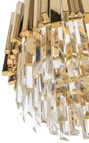 Lustra suspendata, Cristale de Sticla, Glamour Long Gold 90