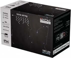 GhirlandÄƒ exterior 180 LED alb rece 4m IP44 Entac