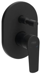 Set de duș pentru instalare ascunsă Aqualine LOTTA negru mat