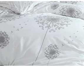 BedTex Lenjerie de pat din bumbac Pampeliška gri,220 x 200 cm, 2 bucăți 70 x 90 cm