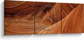 Tablou - Nisip roșu (cu ceas) (90x30 cm)
