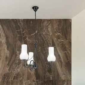 Lustră pe lanț Brilagi COTTAGE 3xE14/40W/230V negru/alb