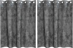 vidaXL Cortine din catifea cu perdele 2 pcs Gri 140 x 140 cm Catifea