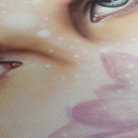 Tablou - Ochi fermecători (cu ceas) (90x30 cm)