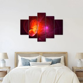 Tabloul modern cu abstracțiune roz (150x105 cm)