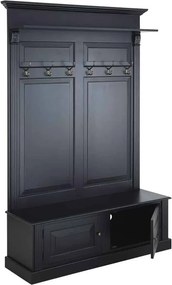 Garderobă lemn masiv gri Noir Antracit, 140 × 41 × 210 cm