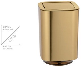 Wenko Coș de gunoi cu capac basculant Auron 5,5 l, auriu