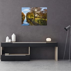 Tablou pe sticlă cu canal de apă (70x50 cm)