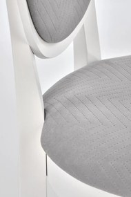 Scaun Velo tapitat gri/alb- H96