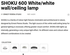Lustra / Plafoniera LED design modern slim SHOKU 60cm alb
