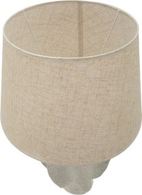 Veioză crem cu abajur textil (înălțime 63 cm) Ester – Mauro Ferretti