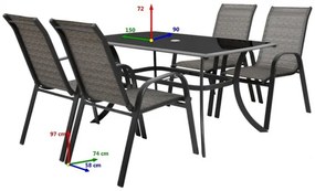 Zondo Mobilier de grădină Honey 1+4. 750111