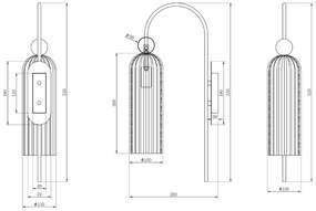 Aplica de perete moderna in stil retro Antic Cognac