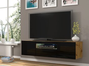 Masă TV/Dulap Aurora (Stejar artisan + Negru). 1057685