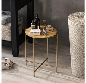 Măsuță de cafea Museli 6 (natural + auriu) . 1093231