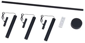 Sistem de iluminat pe șină modern cu 3 pendule negre monofazat - Magnetic Cassie