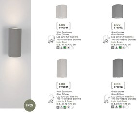 Aplica perete moderna de exterior cu iluminat ambiental IP65 LIDO I gri