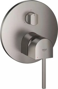 Baterie cada - dus incastrata Grohe Plus 3 iesiri antracit periat Hard Graphite fara corp ingropat