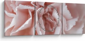 Tablou - Detaliu flori (cu ceas) (90x30 cm)