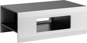 Masuta cafea CLIFF, gri grafit/alb, PAL, 100x61x38 cm