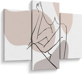 Tablou - Femeie corp linie de artă N⁰1 (90x60 cm)