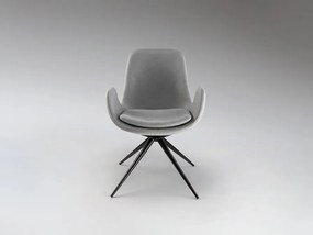 Scaun pivotant dining design elegant Zuna gri