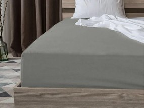 Set lenjerie de pat creponata WHITE SHEEPS POLY gri + cearsaf Jersey 90 x 200 cm gri, pat single