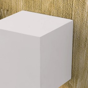 Aplica LED de perete design ambiental Cube alba