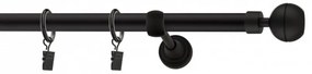 Galerie SIMPLA PRINDERE PERETE 19 mm KULA OPTIC NEGRU (Alege marime: 360 cm)