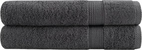 vidaXL Prosoape de saună, SOLUND 2 buc antracit 80x200 cm 600 gsm