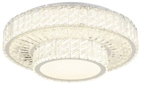 Plafoniera LED cu telecomanda design modern Mucky crom 50cm