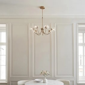 Endon 119224 - Lustră suspendată pe cablu HAGUE 7xG9/5W/230V alamă