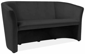 Canapea TM-3 velvet negru/wenge Blu19