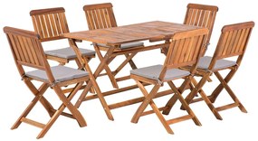 Set de masă pentru grădină Cien (lemn închis). 1011680