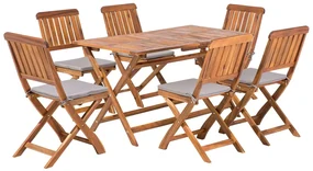 Set de masă pentru grădină Cien (lemn închis). 1011680