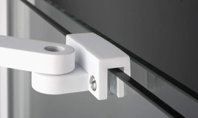 Paravan dus glisant 90x195cm, sticla securizata 6 mm, alb mat, Deante Prizma 900x1950 mm, Alb mat