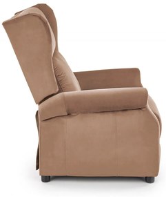 Fotoliu recliner Agustin 2 velvet bej H107 cm