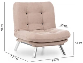 Fotoliu Extensibil Misa Solo, Bej