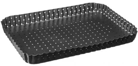 Forma patiserie, otel carbon, perforata, 31 x 21 x 3 cm