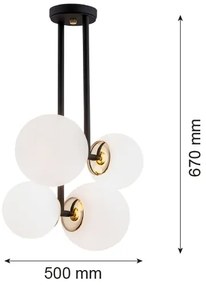 Lustră pe tijă MORITZ 4xE27/15W/230V Argon 1739