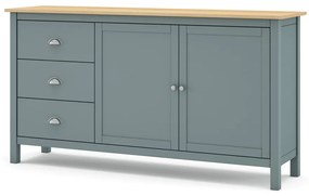 Comodă verde prăfuit din lemn de pin 150x80x40 cm Misti – Marckeric