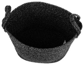 TEMPO-KONDELA TIAGON, coş tricotat, negru, 30x26 cm