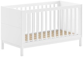 Pătuț alb din lemn de pin 70x140 cm Eva – Vipack