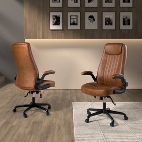 Scaun de birou modern piele sintetica Brown